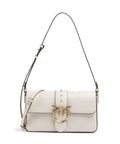 Pinko Love One Classic Slouchy Shoulder bag bianco seta/antique gold