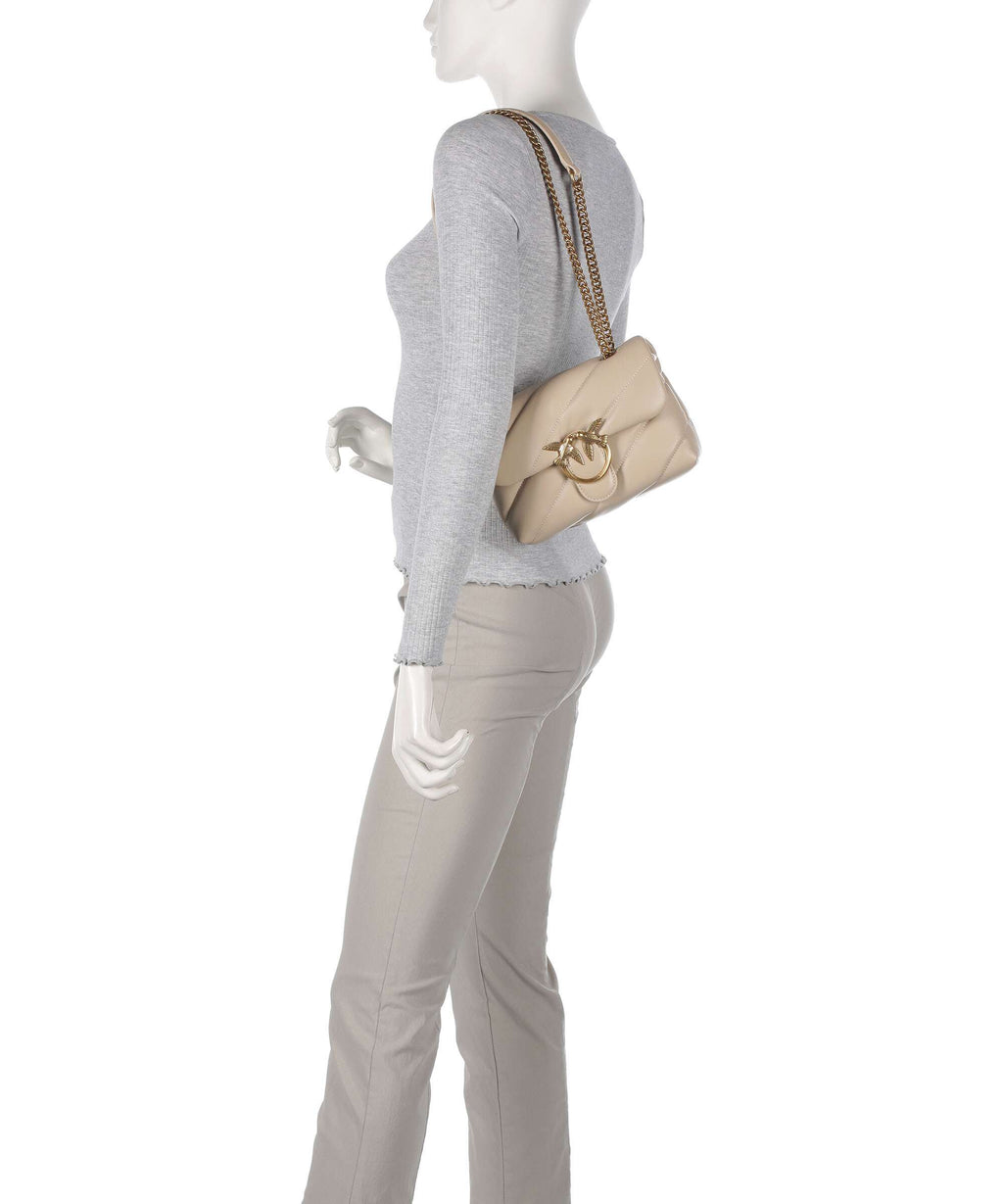 Pinko Love Puff Mini Shoulder bag beige/grigio fumo/antique gold