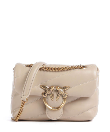 Pinko Love Puff Baby Schoudertas beige/grigio fumo/antique gold