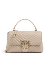 Pinko Love Lady Puff Classic Handtas beige/grigio fumo/antique gold