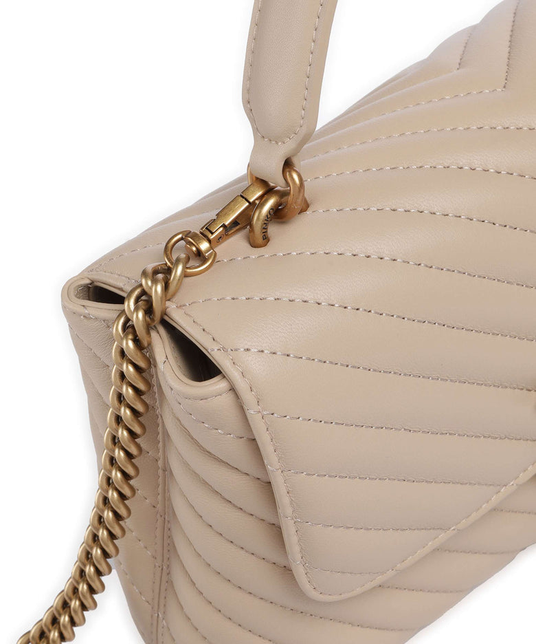 Pinko Love Lady Puff Classic Handbag beige/grigio fumo/antique gold