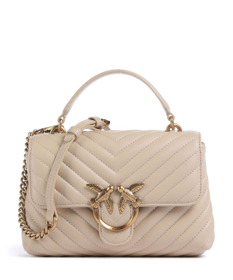Pinko Love Lady Puff Mini Handbag beige/grigio fumo/antique gold