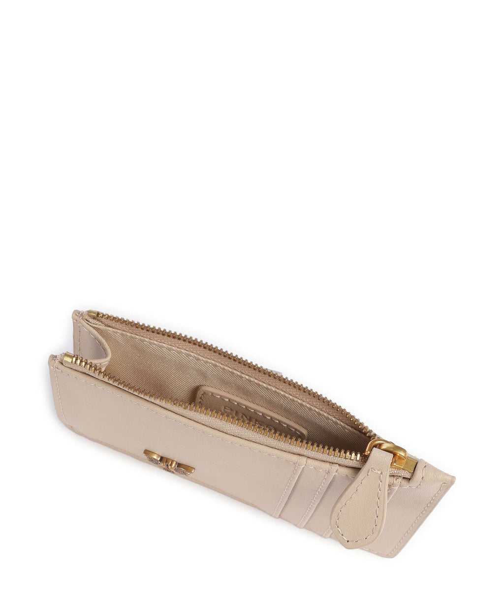 Pinko Airone Credit card holder beige/grigio fumo/antique gold