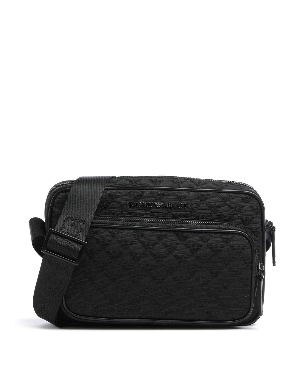 Emporio Armani Omnia Jacquard Crossbody bag black