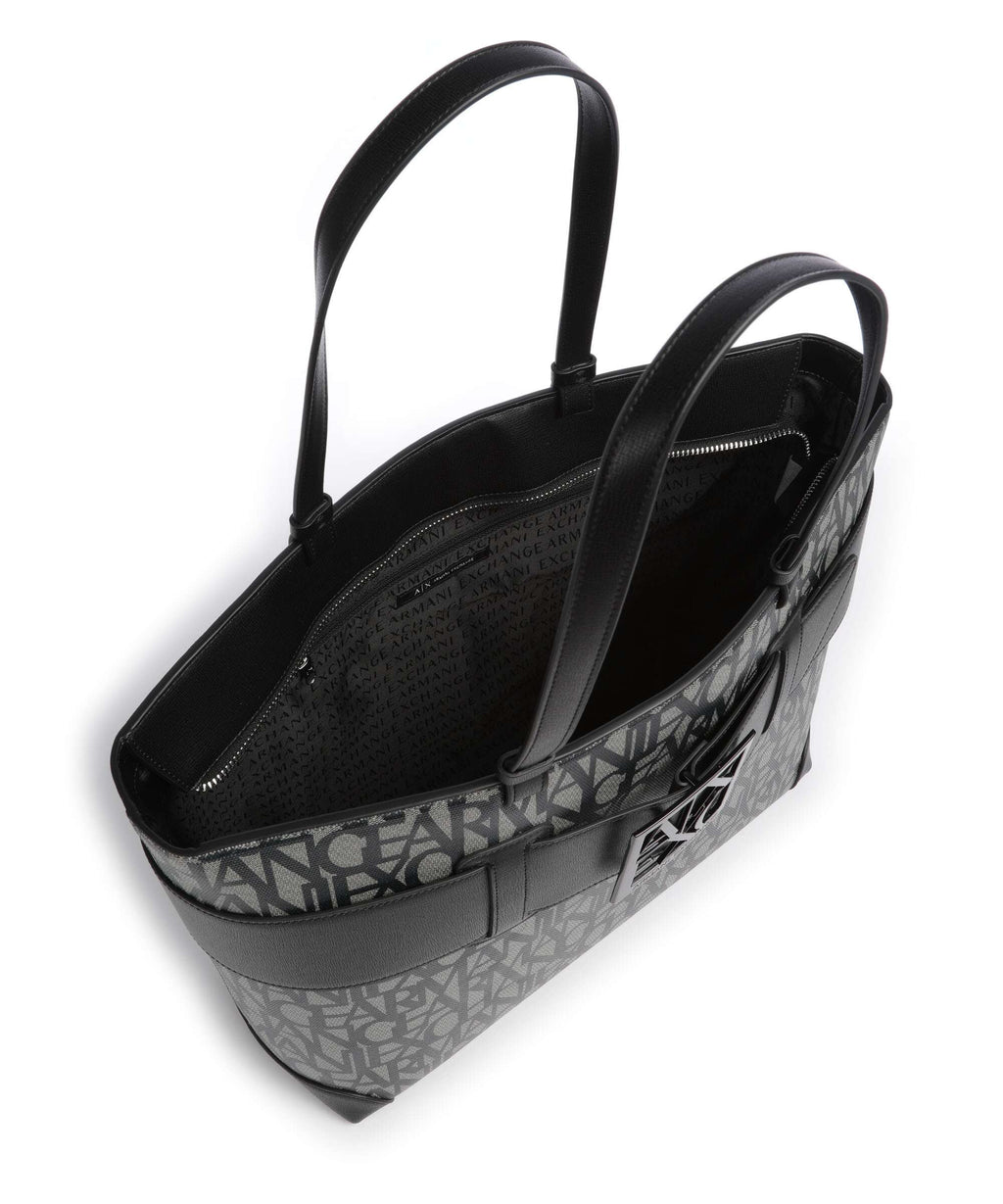 Armani Exchange Susie M Tote bag beige/navy stripes