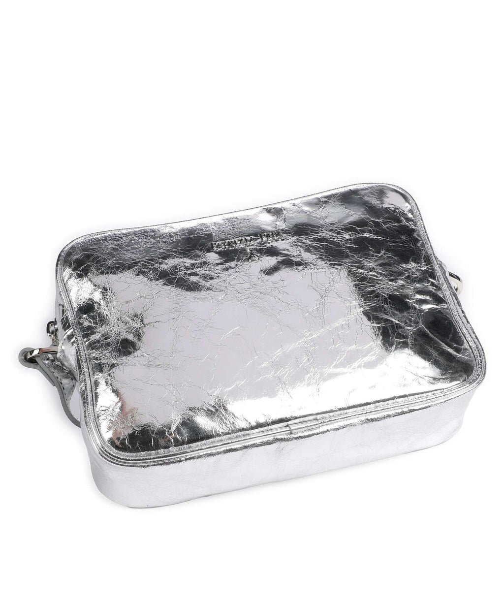 Patrizia Pepe Crossbody bag craquele silver