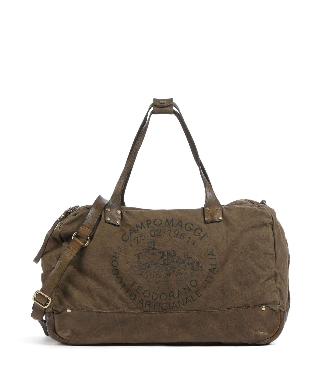 Campomaggi Weekend bag verde militare/nera