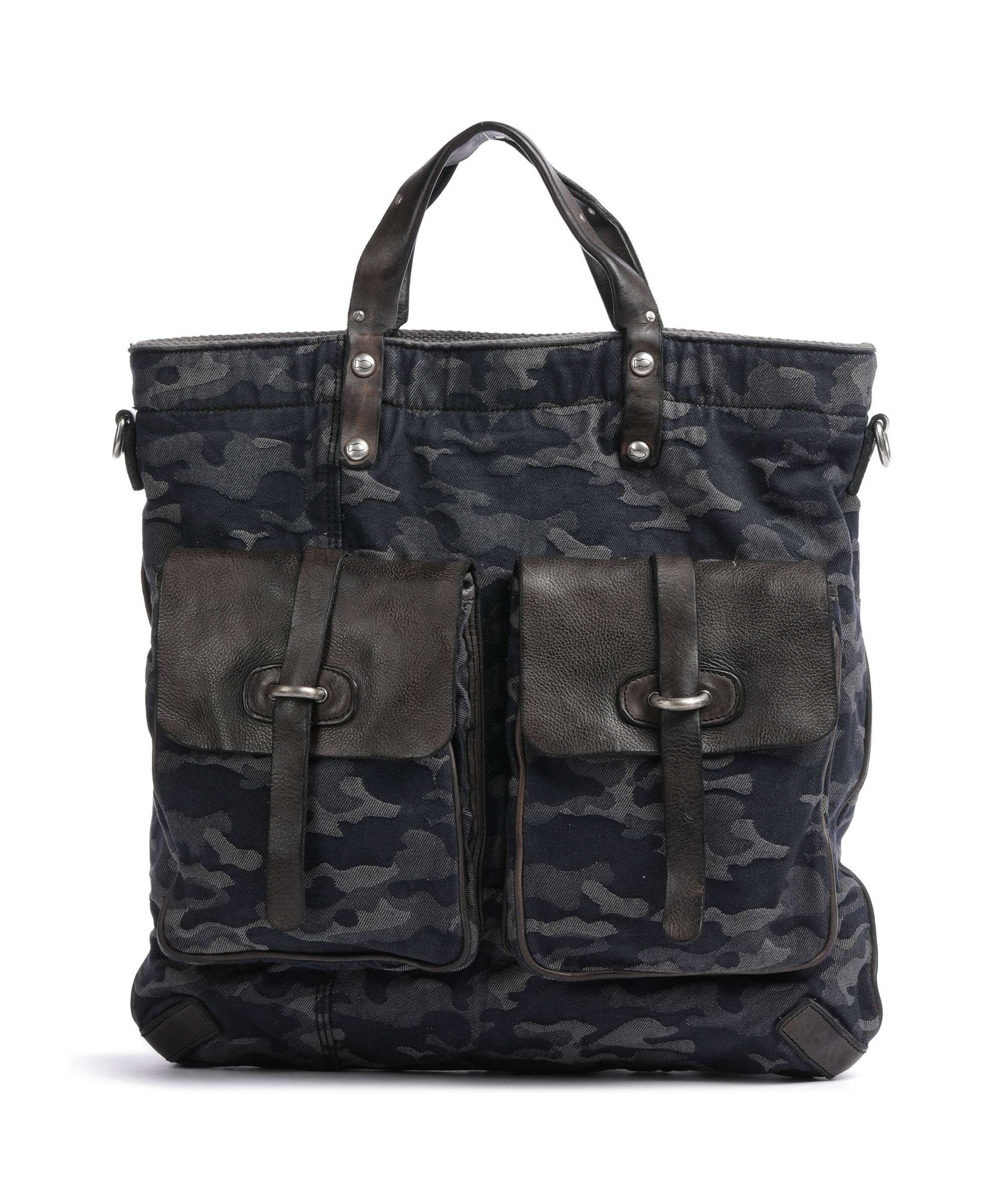 Campomaggi Backpack bag camouflage blue/dark grey