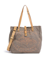 Campomaggi Tote bag verde militare/naturale/albicocca