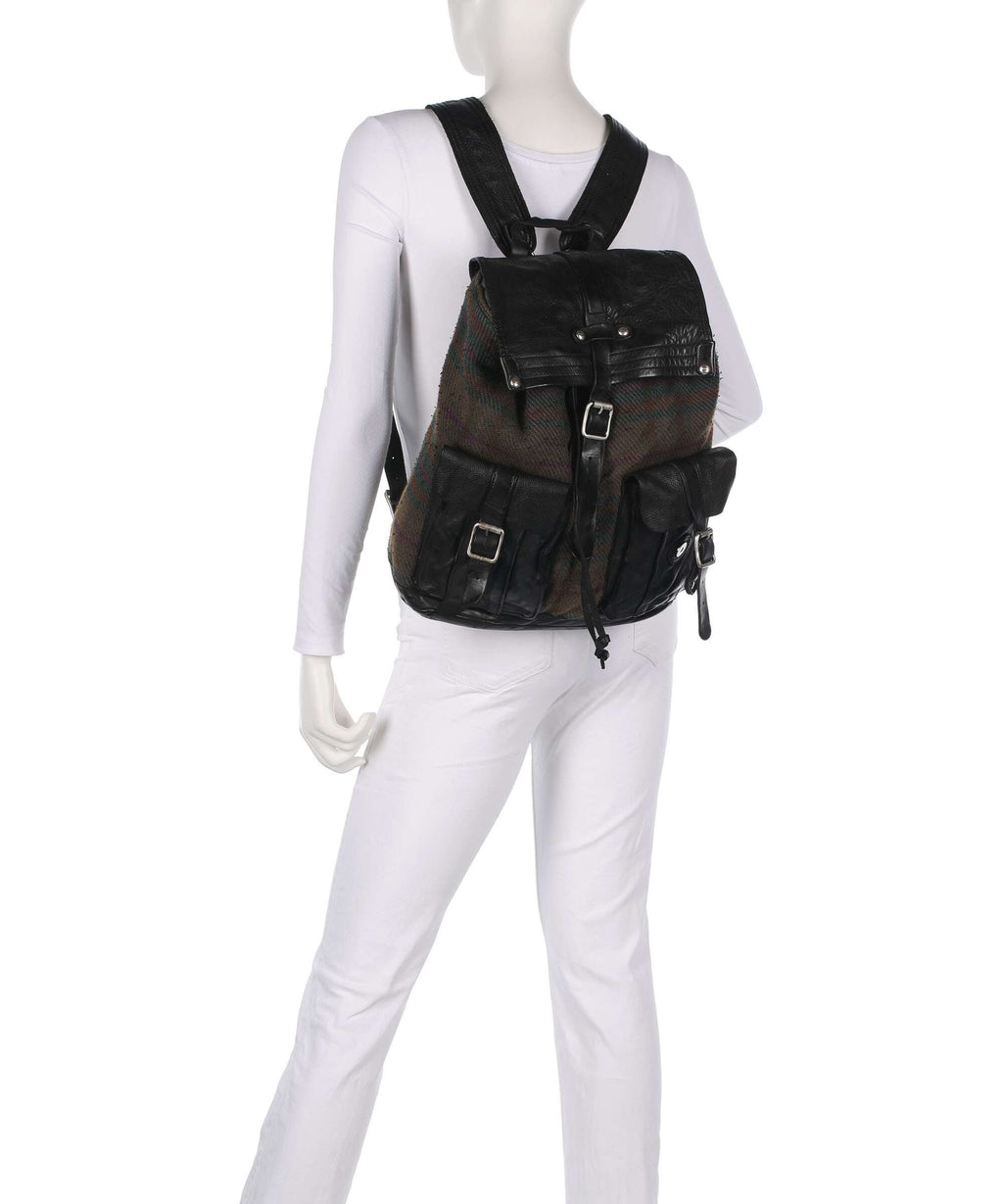 Campomaggi Backpack scozzese fuxia/nero