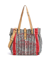 Campomaggi Shopper blue/red/beige