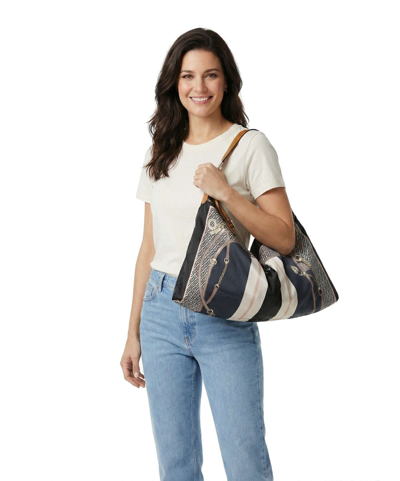 Liu Jo Foulard Hobo bag st metall nero