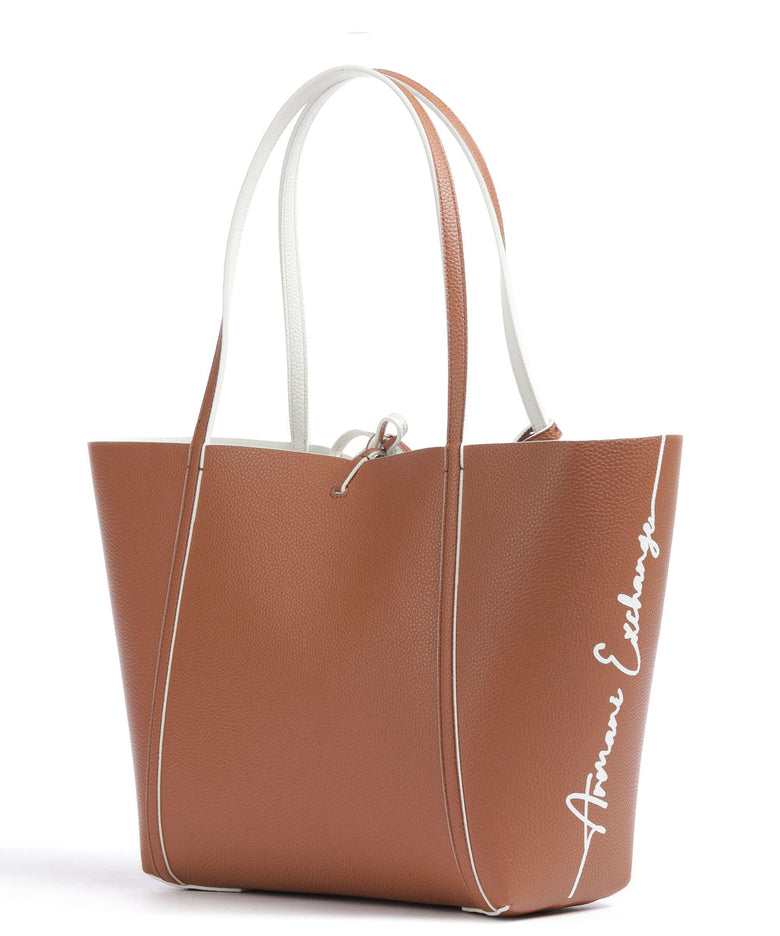 Armani Exchange Angie Tote bag brown/white