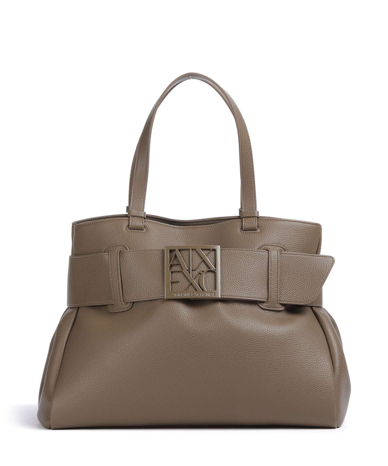 Armani Exchange Susie Soft Tote bag dark taupe
