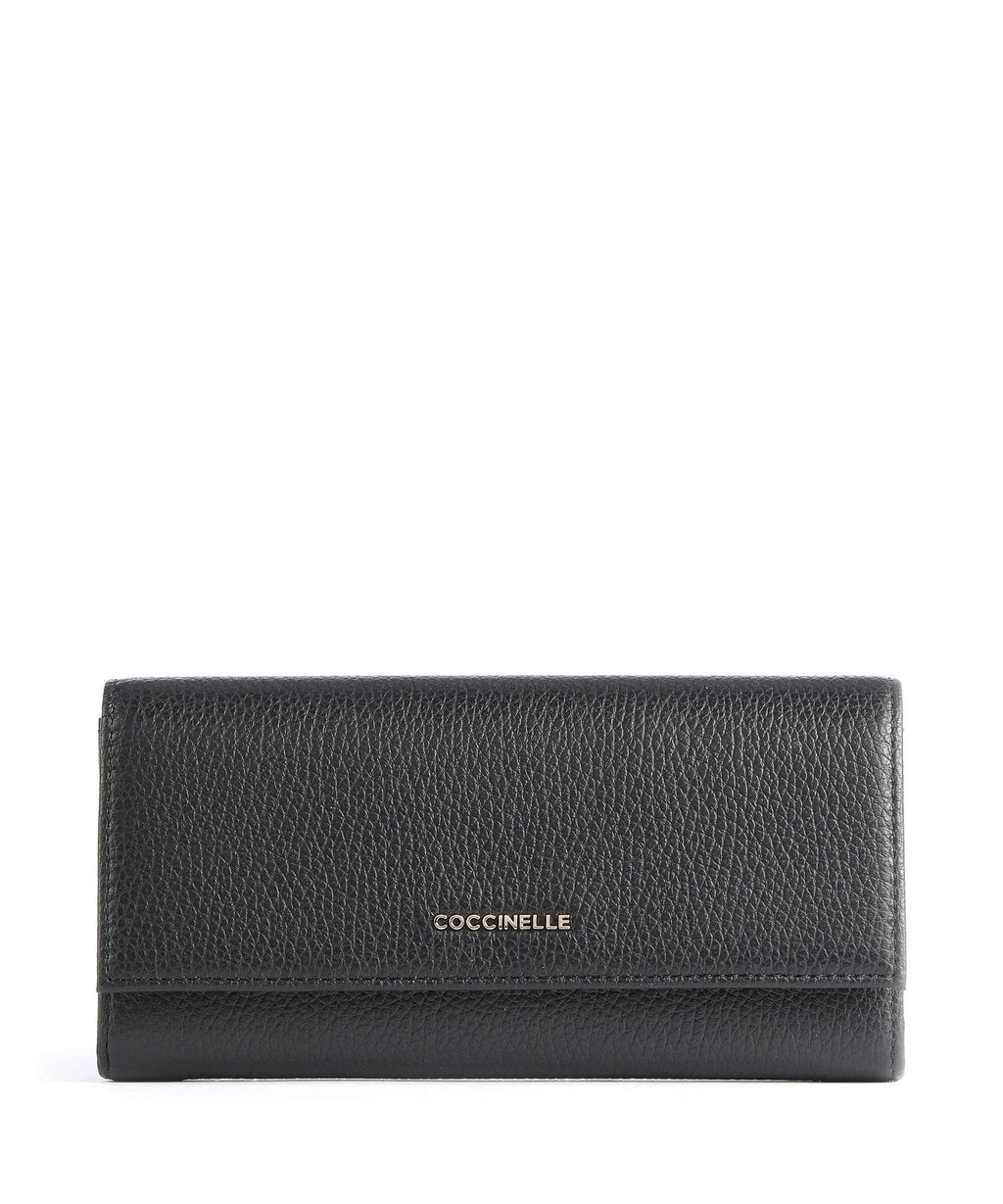 Coccinelle Metallic Soft Wallet noir