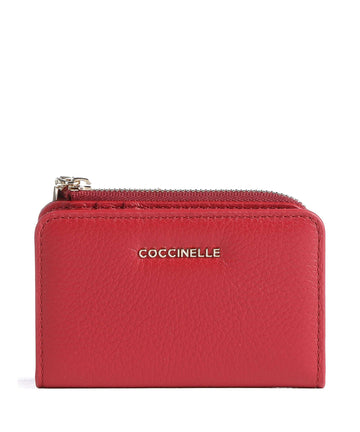 Coccinelle Metallic Soft Portemonnee ruby