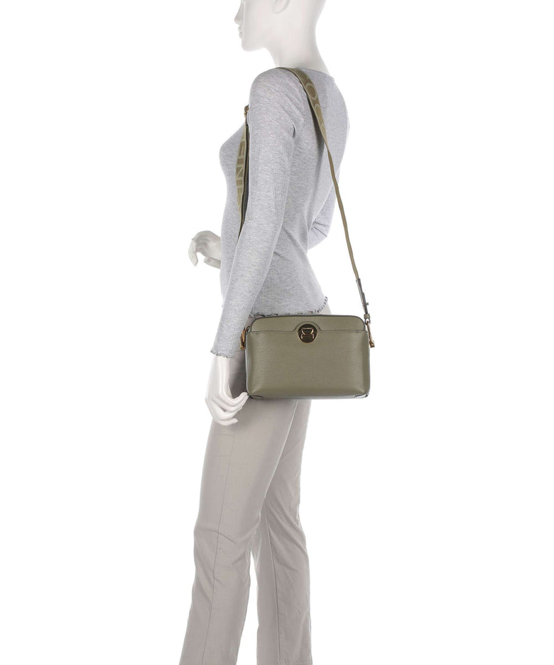 Coccinelle Liya Signature Crossbody bag laurel green