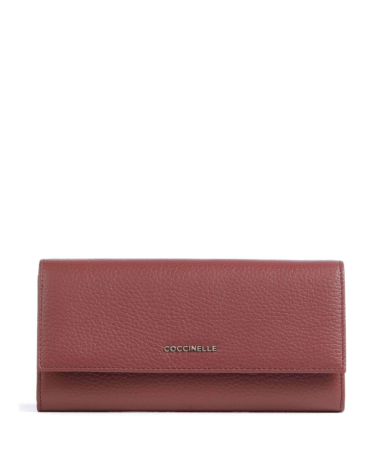 Coccinelle Metallic Soft Wallet brandy