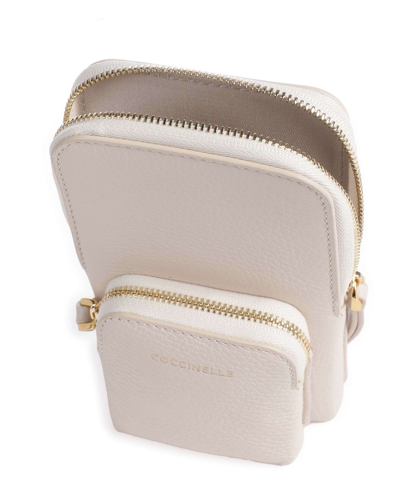 Coccinelle Pixie Phone bag lambskin white