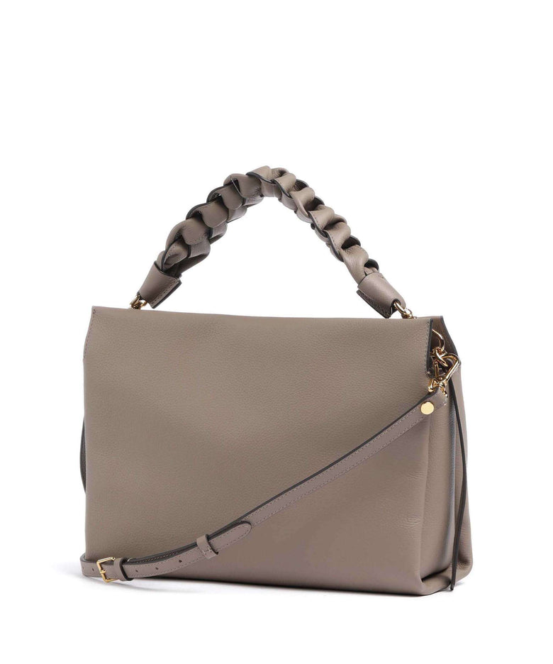 Coccinelle Boheme Grana Double Hobo bag warm taupe/rosette