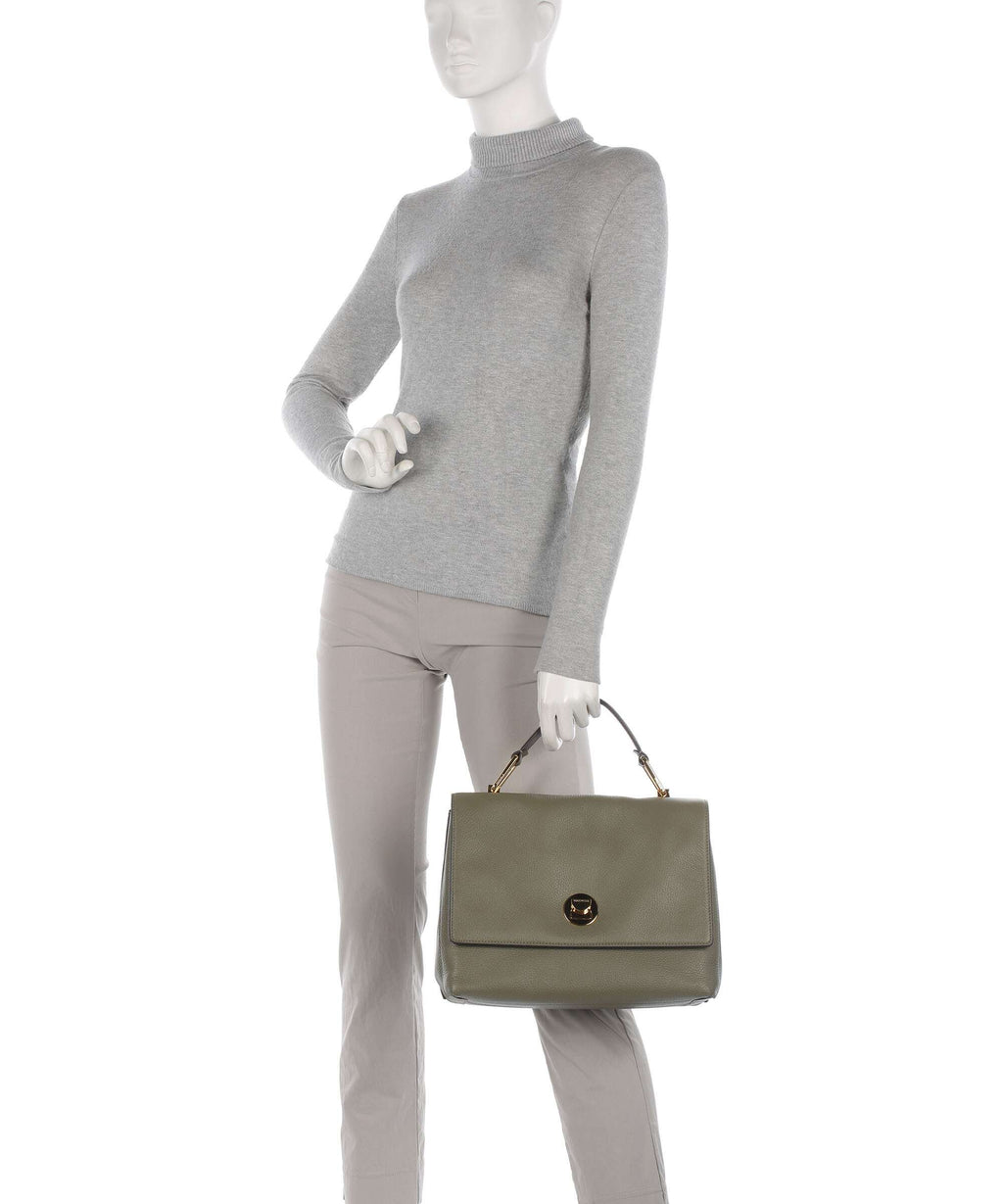 Coccinelle Liya Handbag laurel green/fondant brown