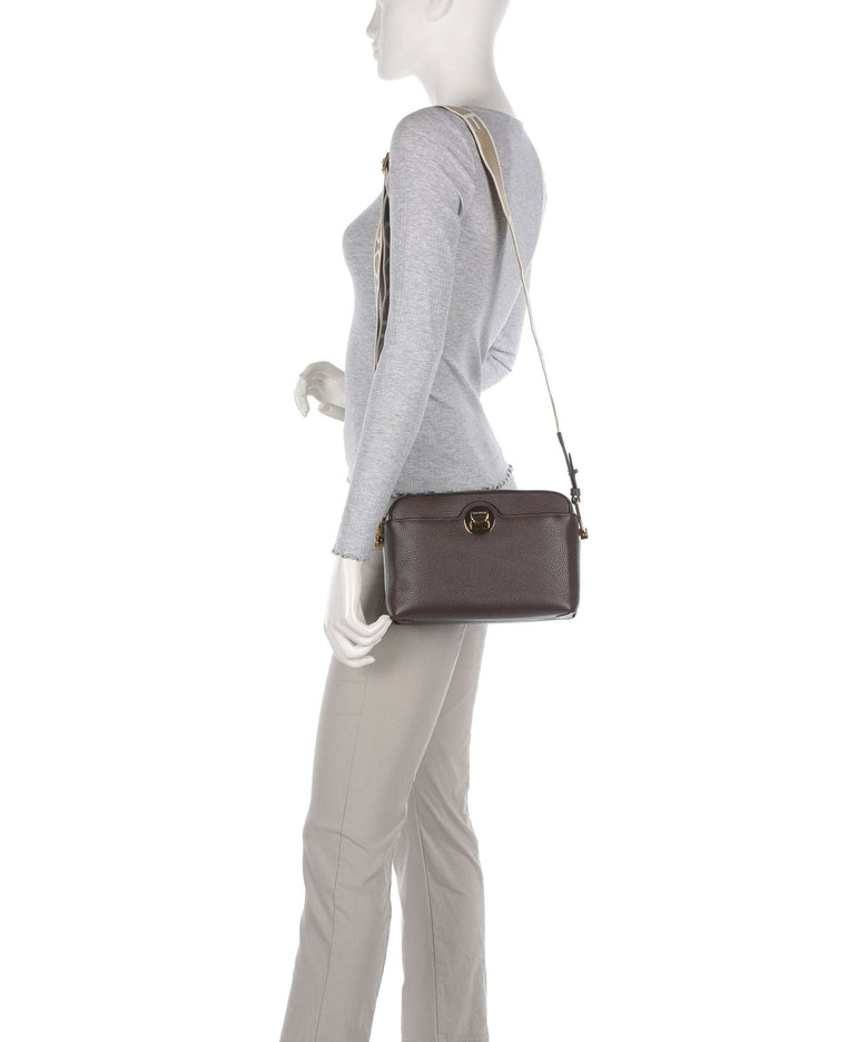 Coccinelle Liya Signature Crossbody bag fondant brown