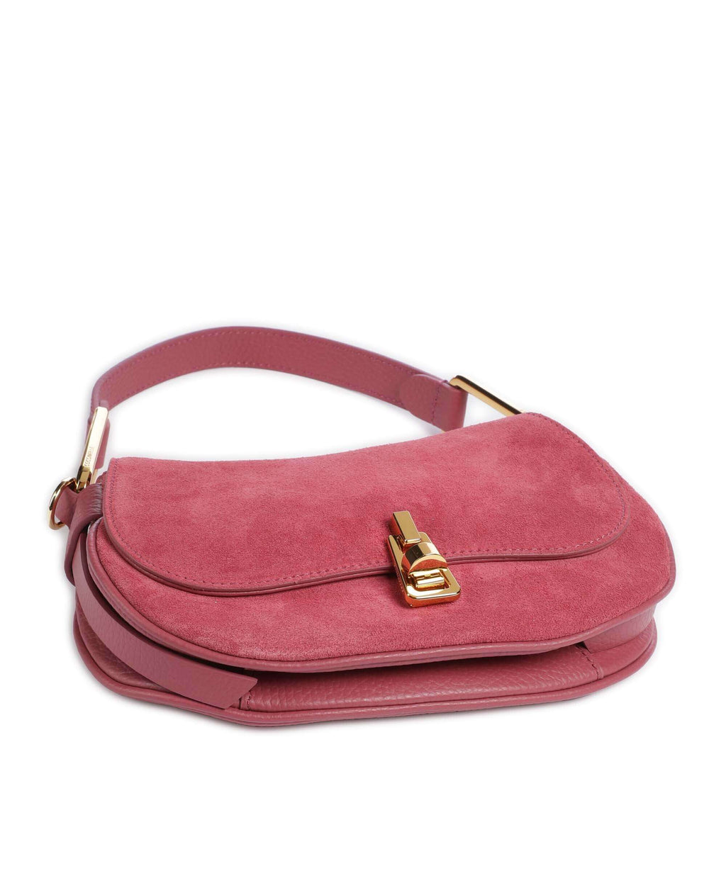 Coccinelle Magie Suede Shoulder bag rosewood