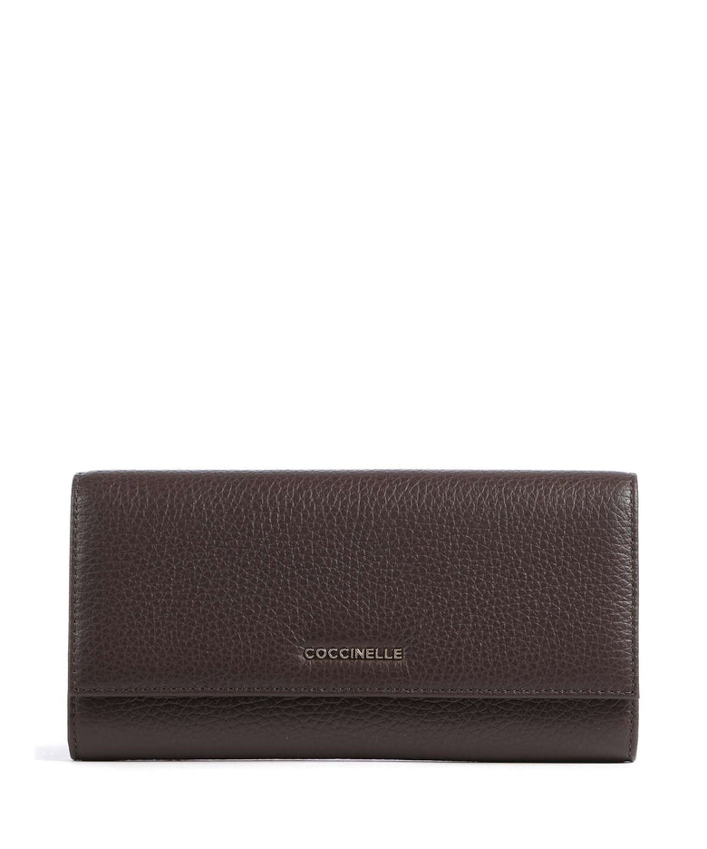 Coccinelle Metallic Soft Wallet fondant brown