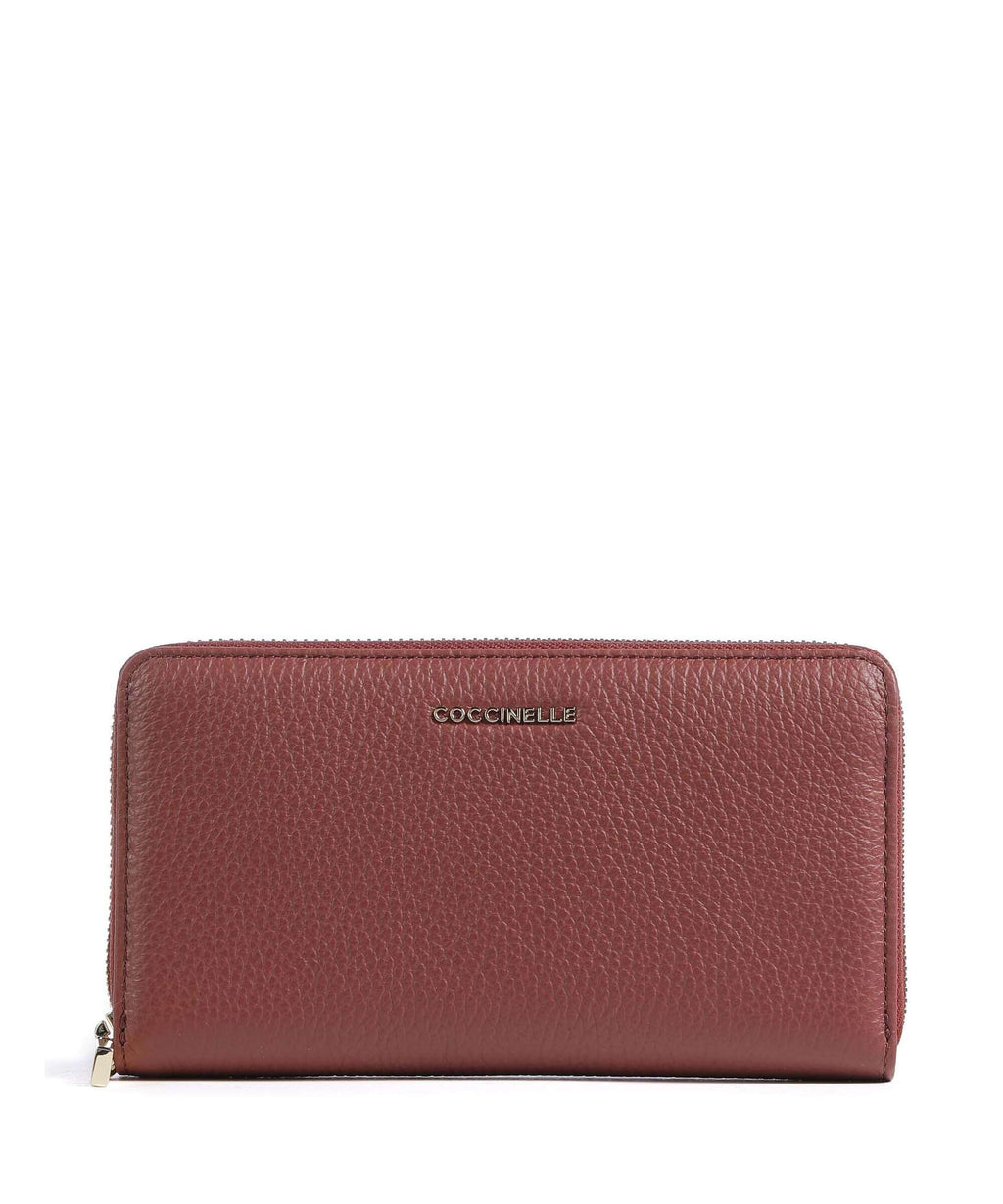 Coccinelle Metallic Soft Wallet brandy