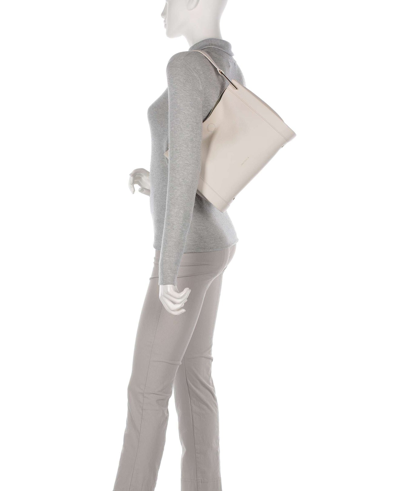 Coccinelle Wallace Shoulder bag lambskin white/laurel green