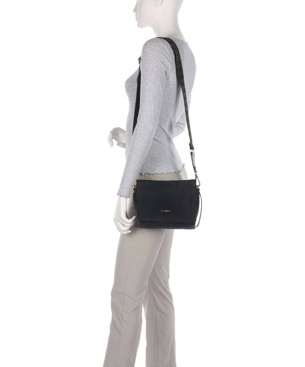 Coccinelle Boheme Puffy Nylon Handbag noir