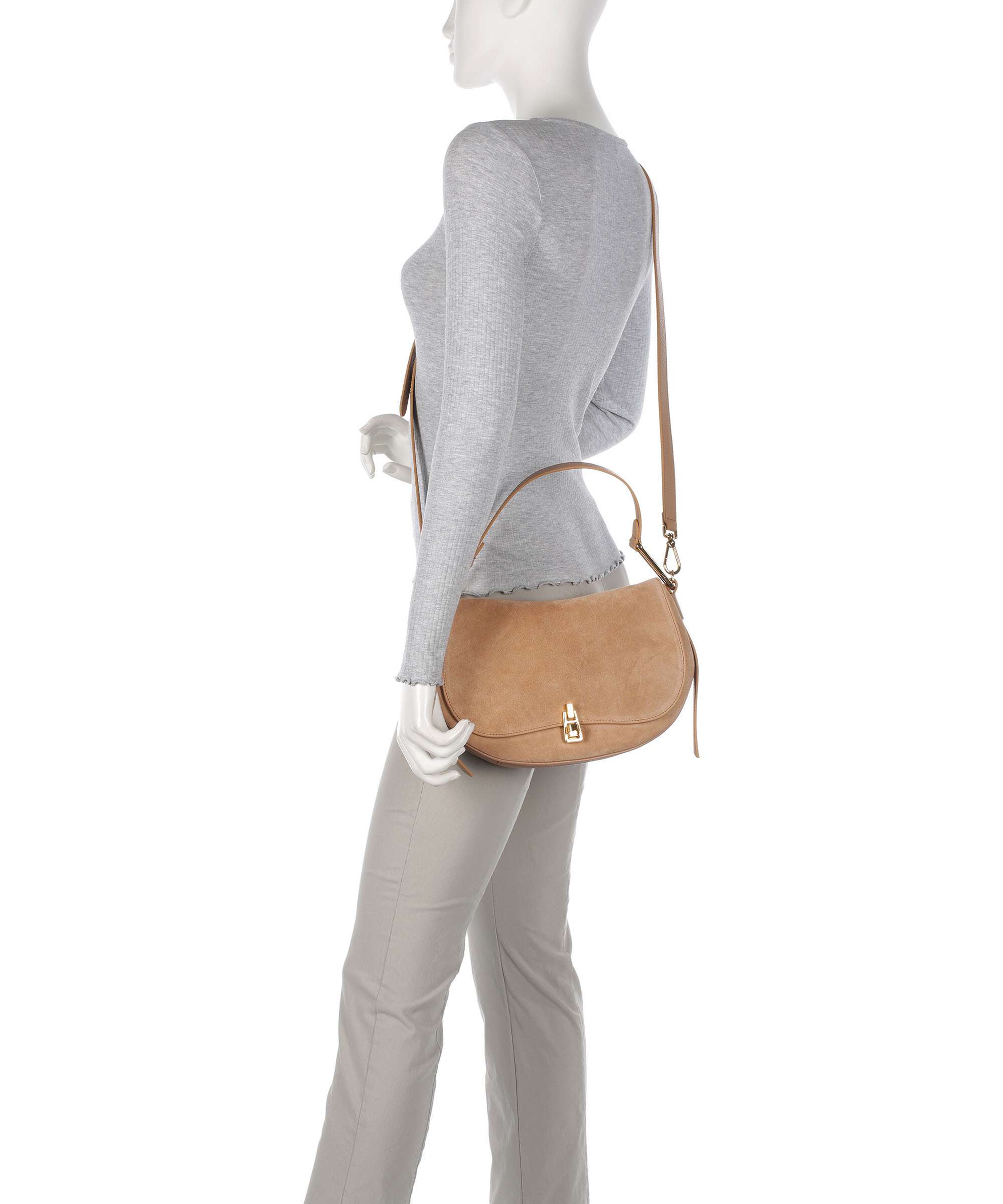 Coccinelle Magie Suede Shoulder bag skin