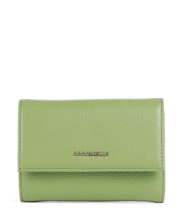 Coccinelle Metallic Soft Portemonnee guacamole