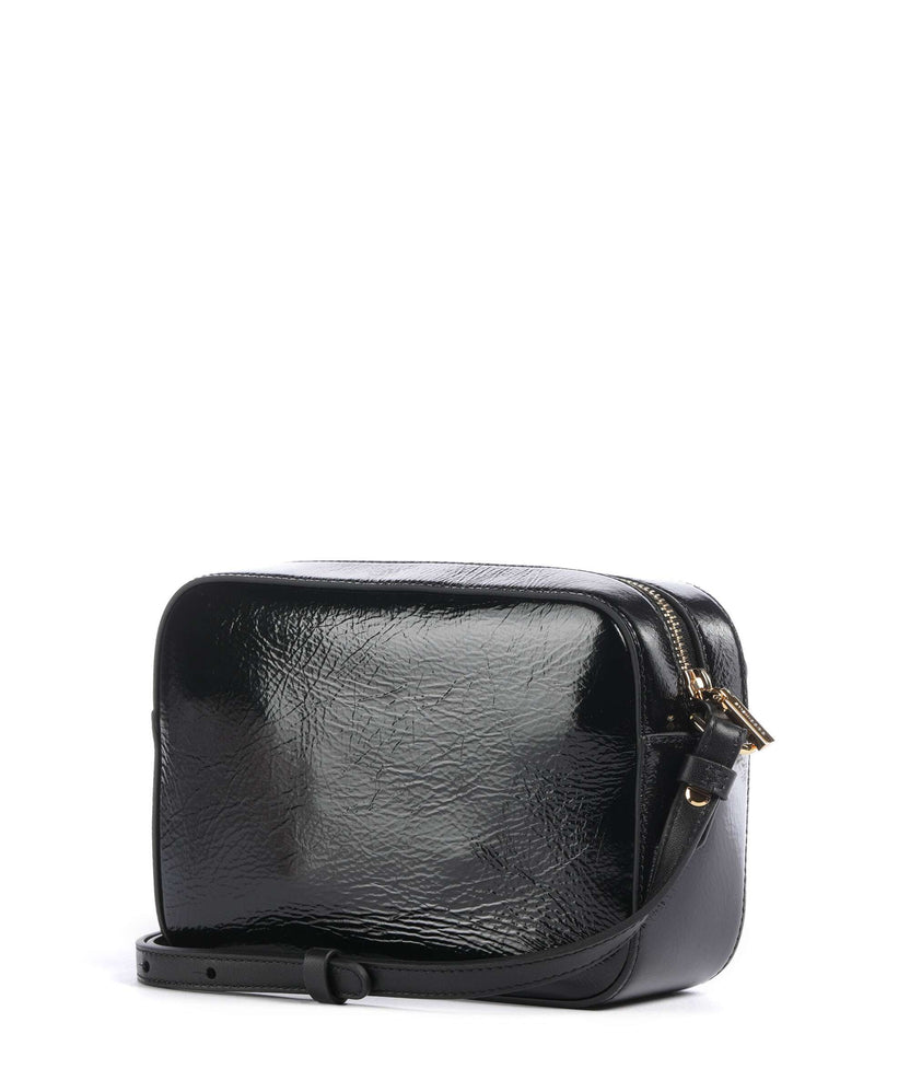 Coccinelle Beat Shiny Wrinkled Crossbody bag noir