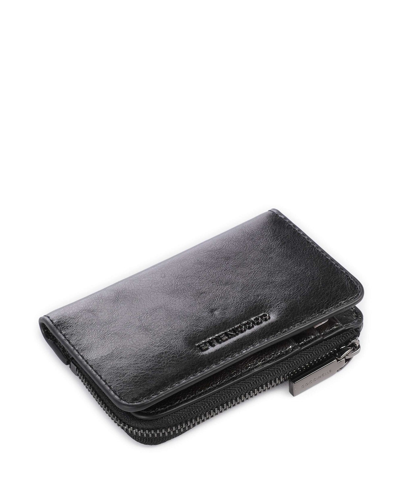 Coccinelle Metallic Smooth Metal Wallet noir