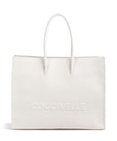 Coccinelle Myrtha Maxi Logo Shopper blanco