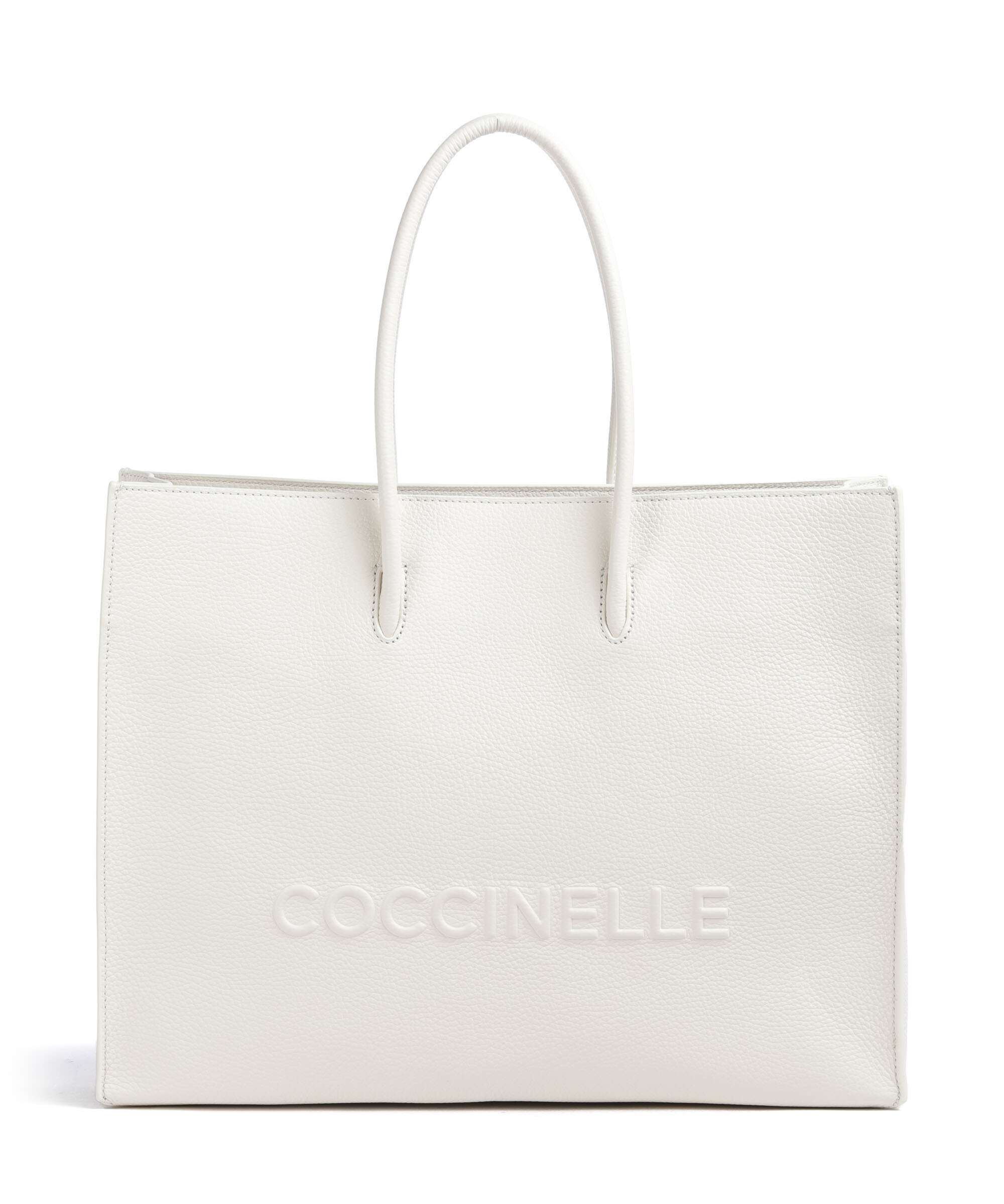 Coccinelle Myrtha Maxi Logo Tote bag blanco