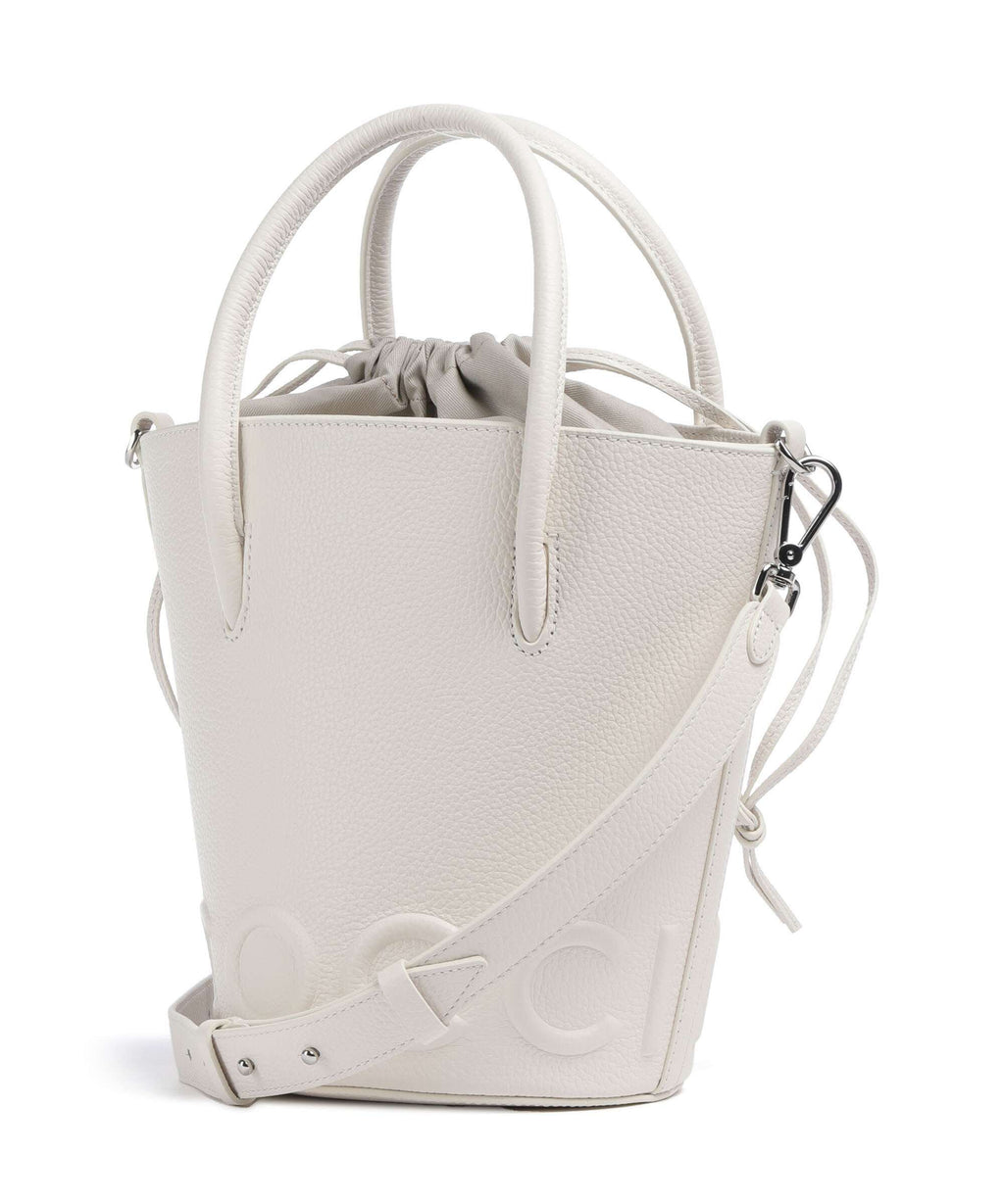 Coccinelle Myrtha Maxi Logo Bucket bag blanco