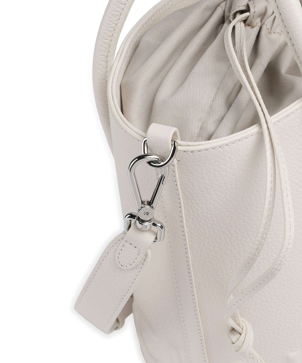 Coccinelle Myrtha Maxi Logo Bucket bag blanco