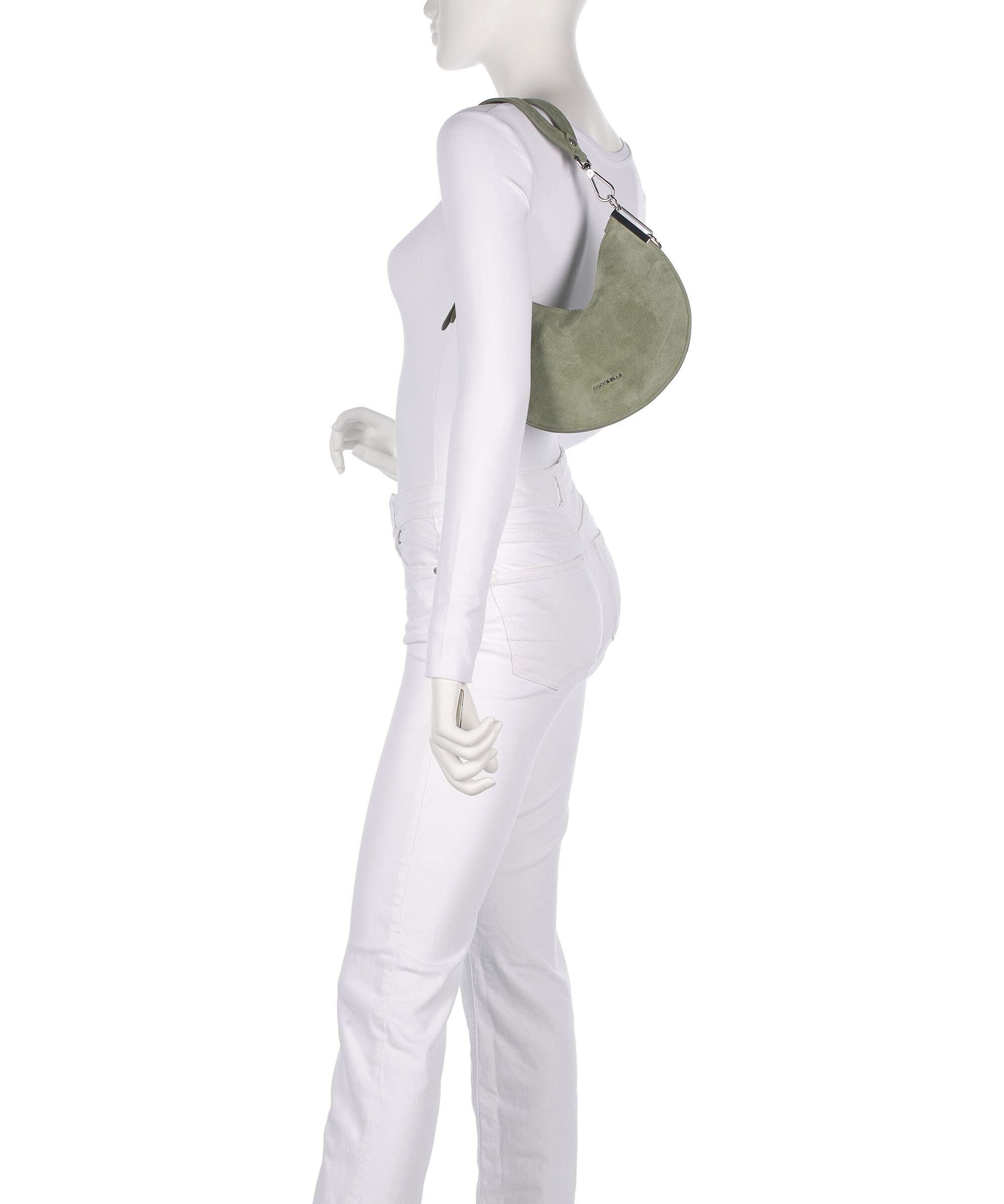 Coccinelle Sunup Suede Shoulder bag greenery