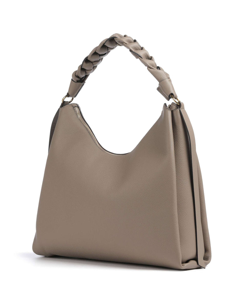 Coccinelle Boheme Grana Double Hobo bag warm taupe/rosette