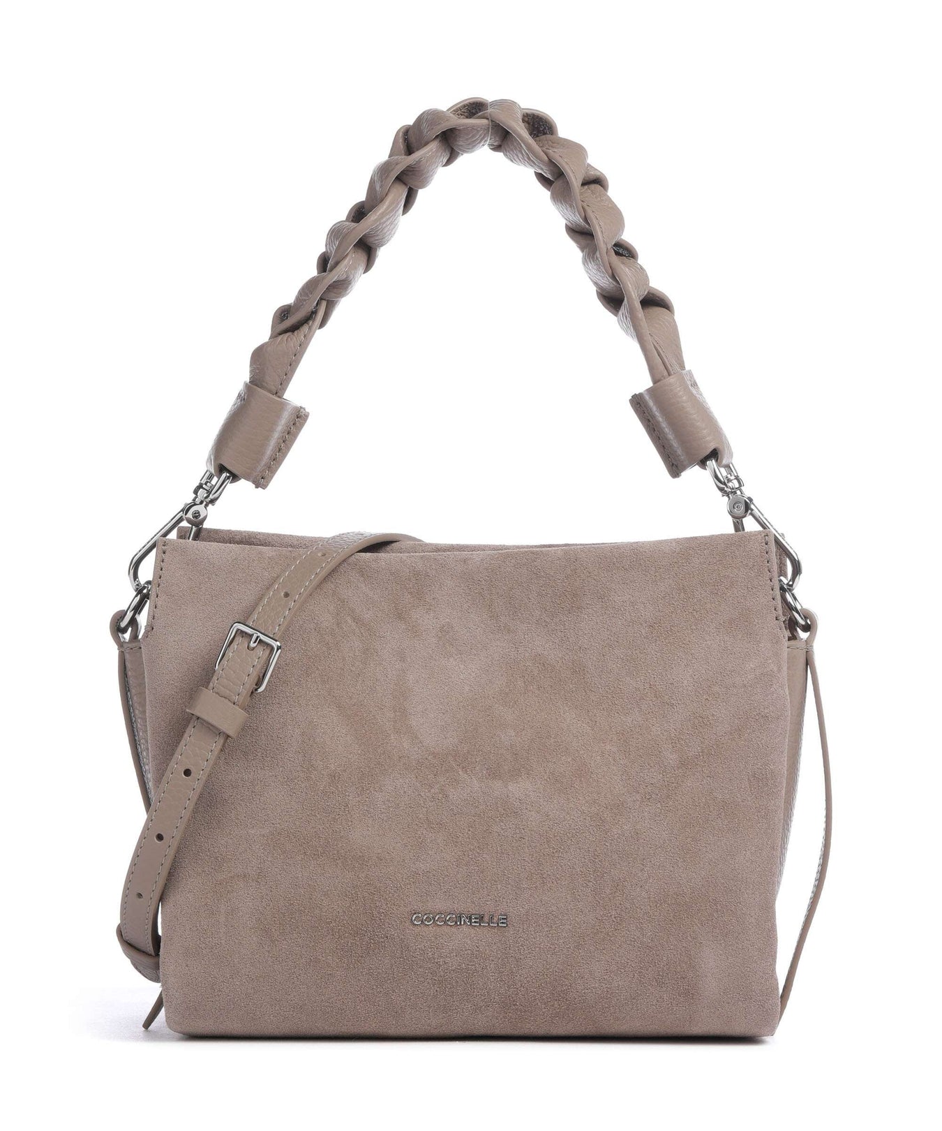Coccinelle Boheme Suede Handbag warm taupe