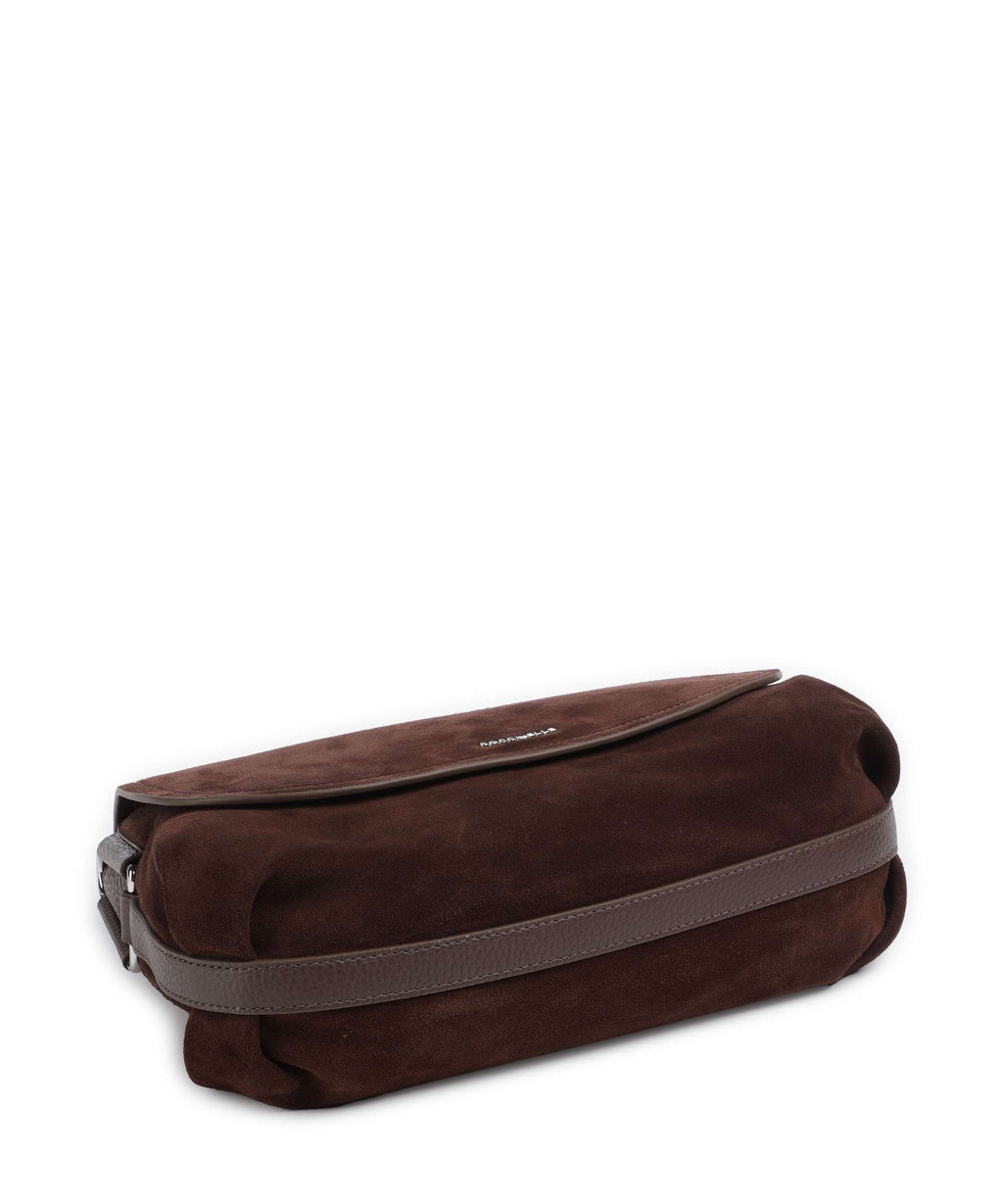 Coccinelle Rebekka Suede Shoulder bag brunette