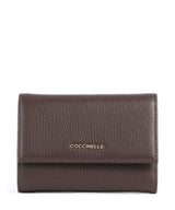 Coccinelle Metallic Soft Portemonnee brunette
