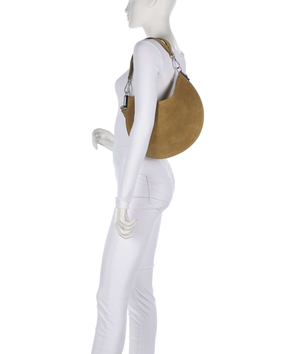 Coccinelle Sunup Suede Hobo bag seagrass