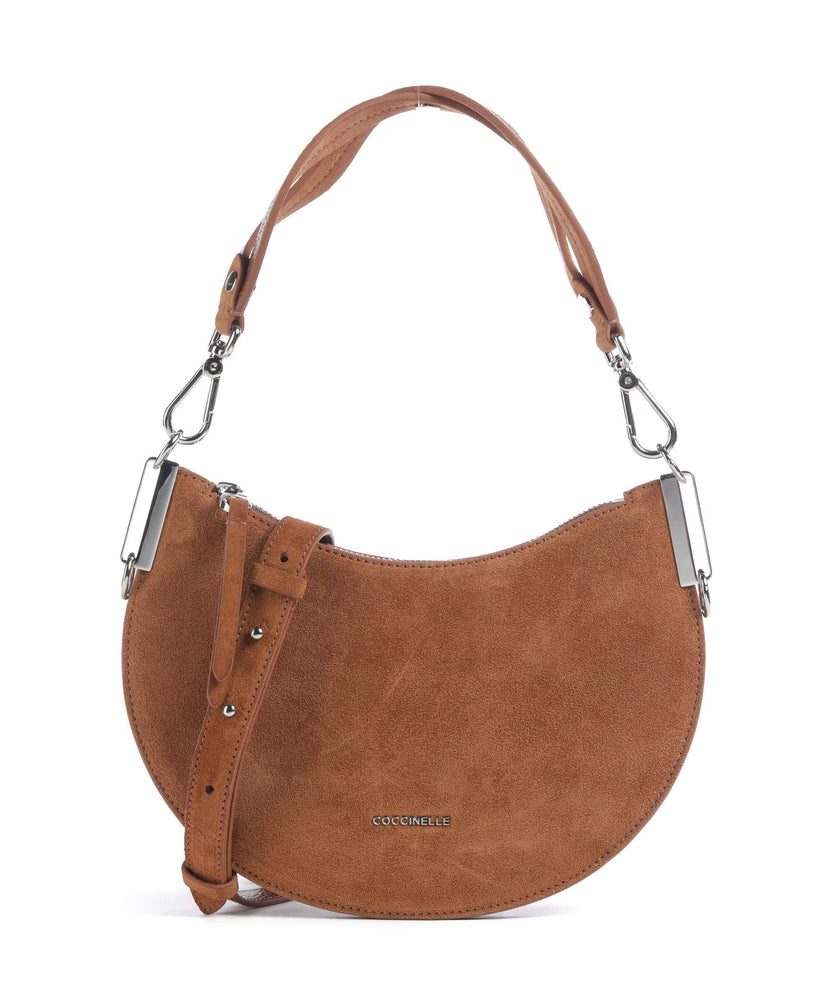 Coccinelle Sunup Suede Shoulder bag cognac