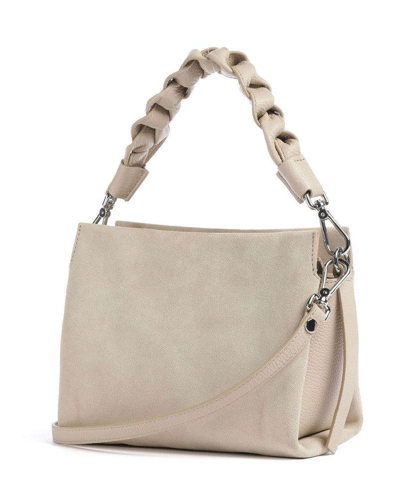Coccinelle Boheme Suede Handbag sandshell