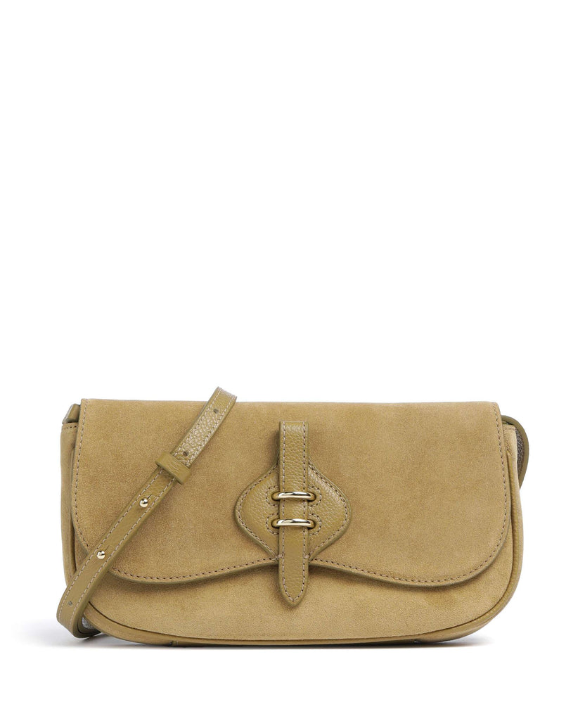 Coccinelle Mavery Suede Crossbody bag seagrass
