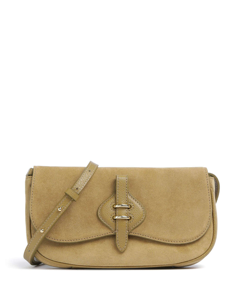 Coccinelle Mavery Suede Crossbody bag seagrass