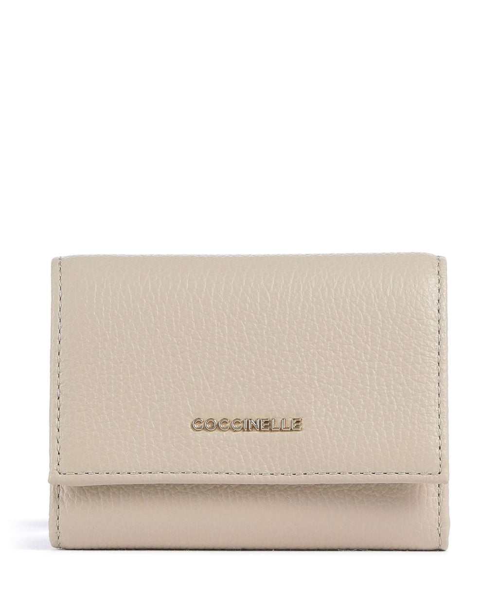 Coccinelle Metallic Soft Wallet sandshell